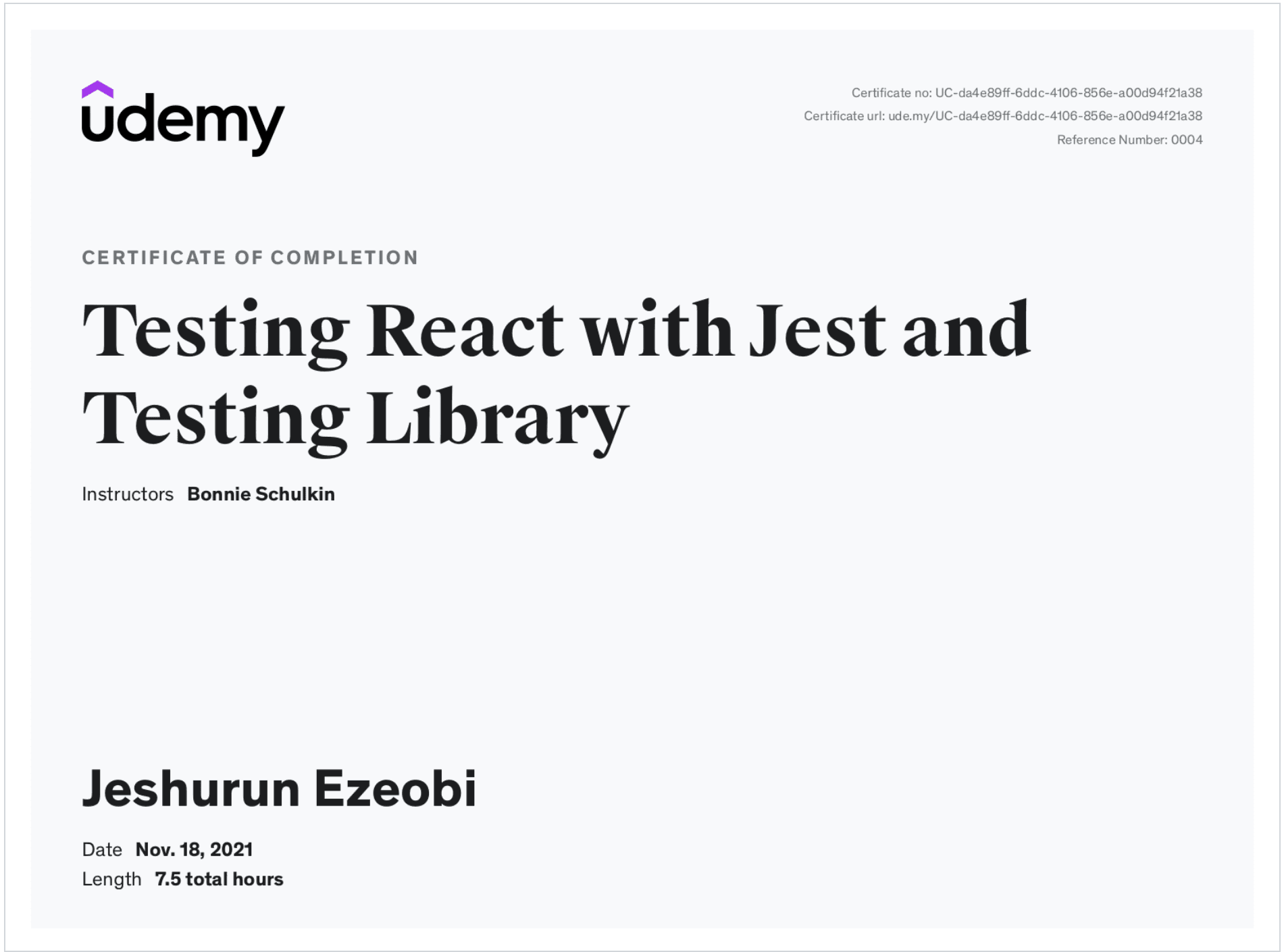 Testing React with Jest and Testing Library